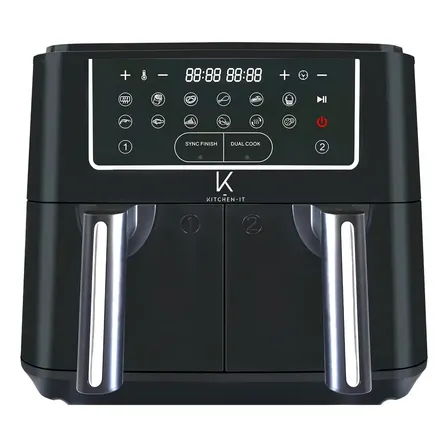 Freidora De Aire Kitchen-it Dual Edition 9l Color Negro