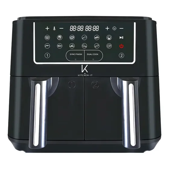 Freidora De Aire Kitchen-it Dual Edition 9l Color Negro