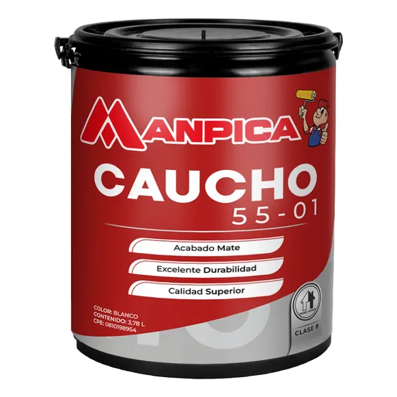 Pintura Caucho Blanco 55-01 Clase B Manpica Galon