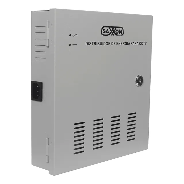 Fuente De Poder Saxxon Psu1220-d9 12 Vcd 20 Amperes | Para 9 Cámaras | 2.2 Amperes Por Canal | Protección Contra Sobrecargas Y Certificación Ul