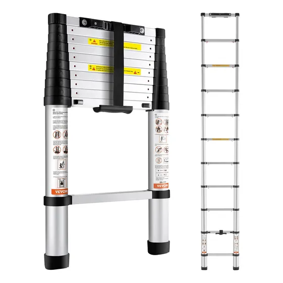 Escalera Telescopica De Aluminio Plegable 3.2 Mts Msi