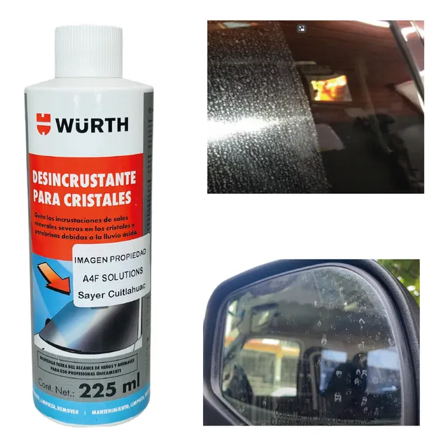 Desincrustante Cristales Wurth 1 Pza Lluvia Acida Vidrios