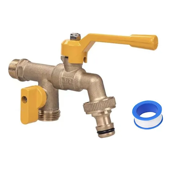 Grifo Agua Para Exterior Jardin Montado Pared Valvula Bola 3