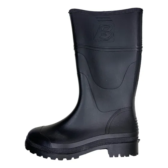Bota Goma Negra Sin Puntera 