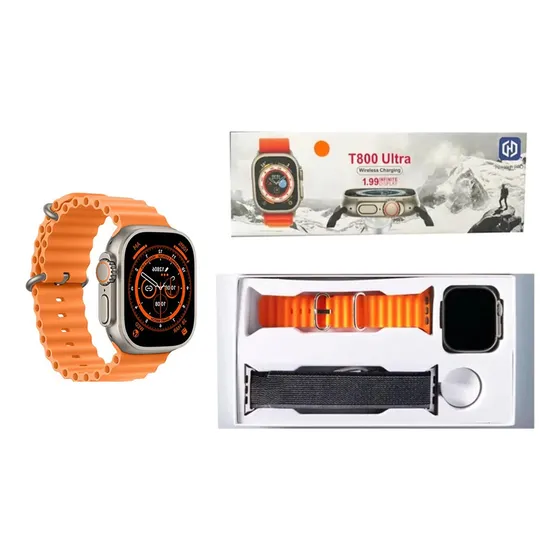 Relógio Smartwatch T800 Ultra 2pulseira 45mm Lancamento 2025