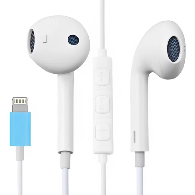 Audifonos Con Cable Para Lightning Blanco Ear X