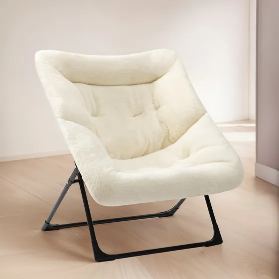 Hollyhome Silla Platillo Xl, Cómoda Silla Plegable De Gran.