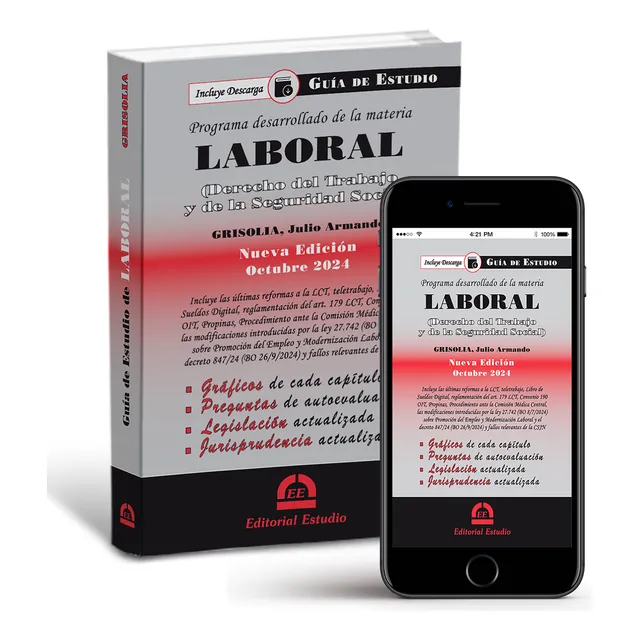 Guía De Estudio Laboral -última Edición- Ed. Estudio