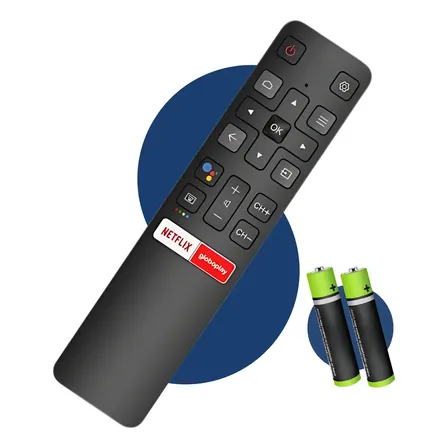Controle Remoto Compatível Tcl Smart Tv 4k Led Preto