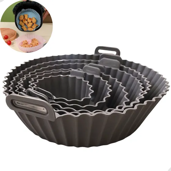 Conjunto 6 Formas Silicone P/ Airfryer E Forno Versatilidade