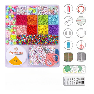 Kit 2000 Miçangas Infantil C/ Silicone - Pulseiras Fáceis Kit 2000 Miçangas Infantil C/ Silicone - Pulseiras Fáceis