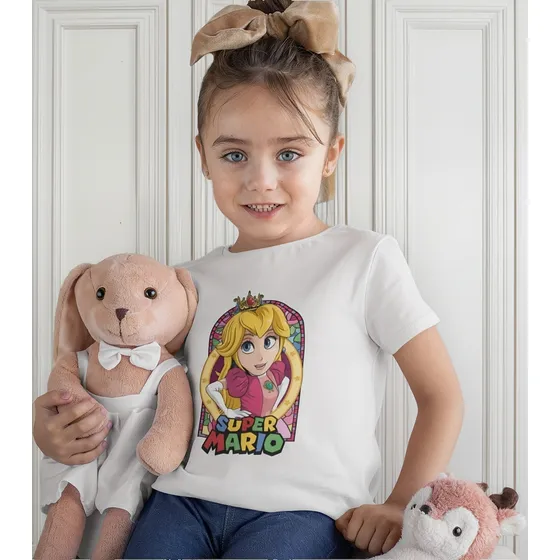 Remera Para Niñas De Princesa Peach