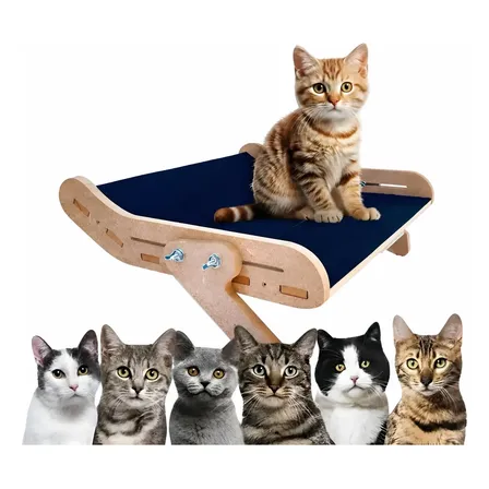 Cama Janeleira Para Gatos Felizes E Seguros Suporta Até 25kg Palha