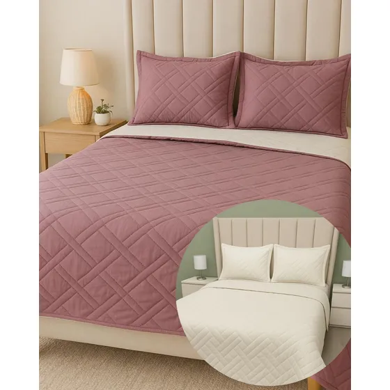 Colcha Española Doble Faz Termosellada Cama Sencilla