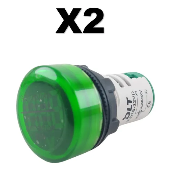 Indicador De Voltaje De 22 Mm Voltimetro Piloto Bombillo 