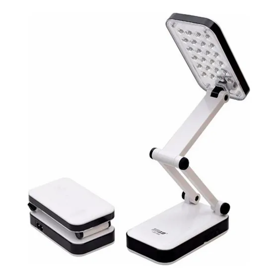 Velador Led 10w Inalambrico Plegable Recargable Portatil 2pt Estructura Blanco Pantalla Blanco