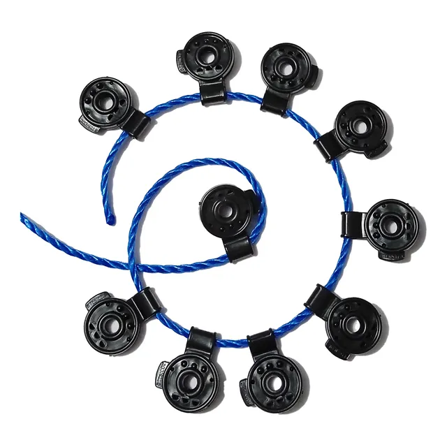 Kit De Soga Y Ganchos Clips Para Instalación De Polisombra