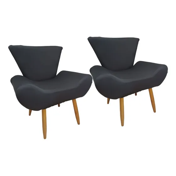 2 Capas Poltrona Cadeira Vegas Canoa Quarto Infatil Recepção