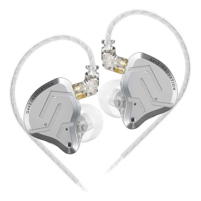 Audífonos Kz Zsn Pro 2 Plateado Sin Micrófono Original 