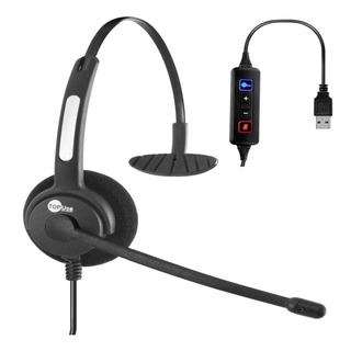 Headset Htu-300 Usb Voip Com Cancelador De Ruidos - Topuse Headset Htu-300 Usb Voip Com Cancelador De Ruidos - Topuse