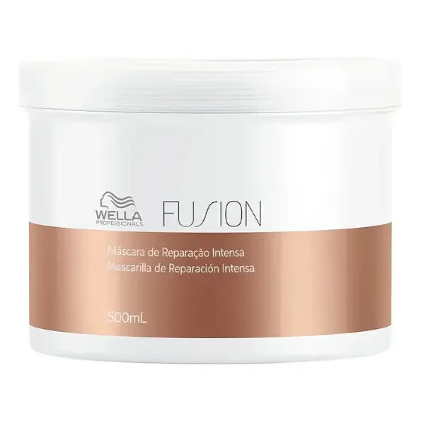 Máscara Wella Fusion Reconstrutora 500ml Cabelo Forte e Revitalizado