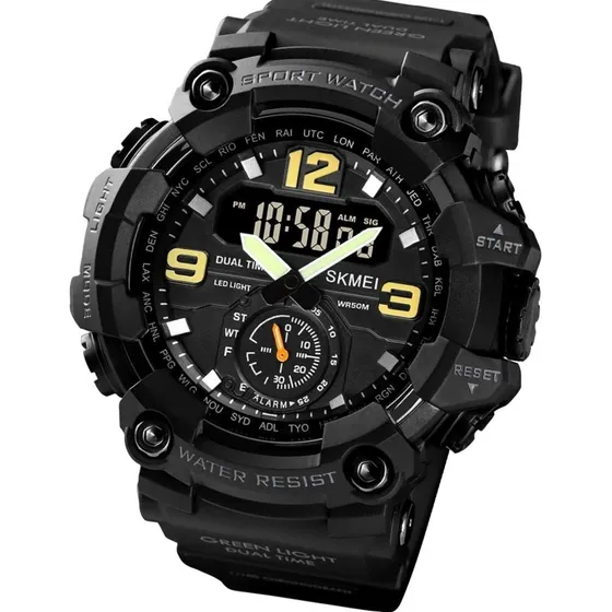 Reloj pulsera Skmei 1637 con correa de poliuretano color negro