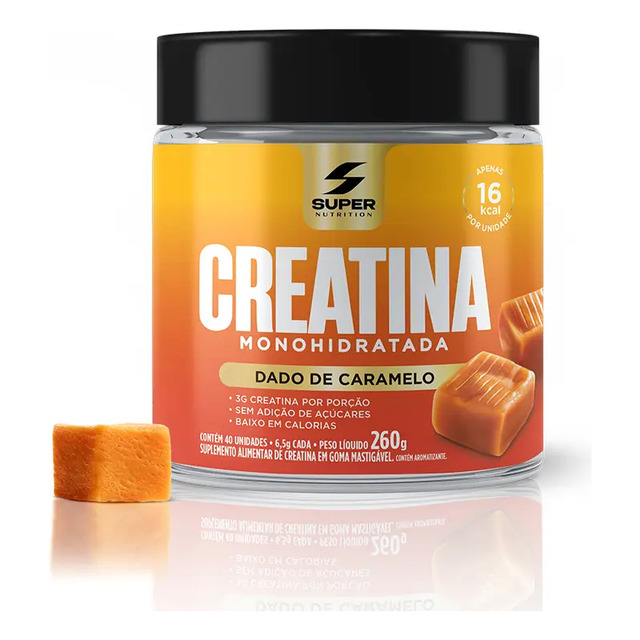 Dado De Creatina Sabor Caramelo 40 Un 260g Super Nutrition Dado De Creatina Sabor Caramelo 40 Un 260g Super Nutrition