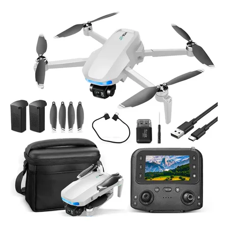 Drone Câmera Aérea E 2 Baterias Posicionamento Retorno Automático Para Casa Via Gps Câmera Gimbal De 3 Eixos,drone Motor Brushless Profissional Detecção Inteligente De Obstáculos S-x1