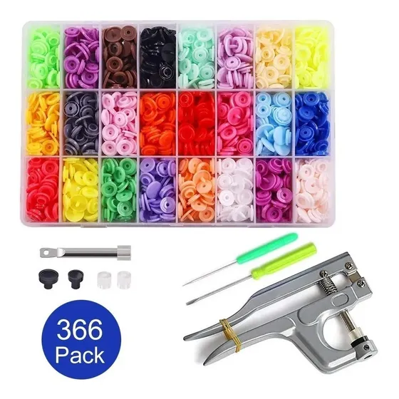 Pinza Kam Presión Botón Snap + 360 Juegos De Broches T5 12mm