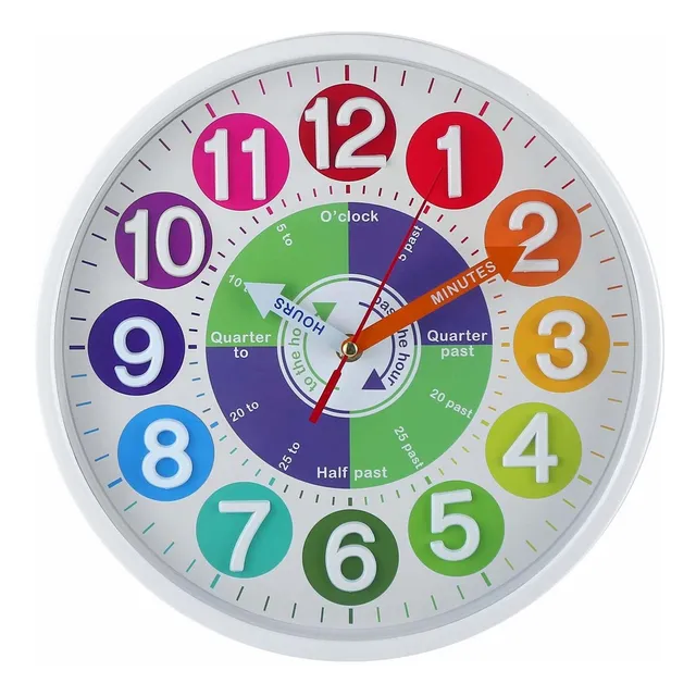 Cigera Reloj Pared Educativo 12  Pra Niño Movimiento Numero