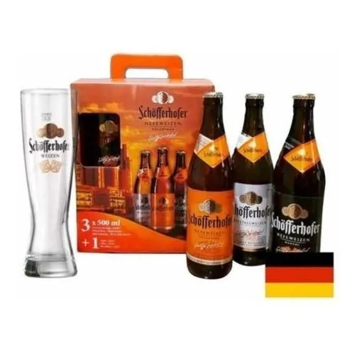 Estuche Vaso Cerveza Schofferhofer X3