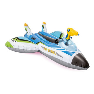 Avion Inflable Con Pistola 117x117cm Hasta 40kg +3años Avion Inflable Con Pistola 117x117cm Hasta 40kg +3años