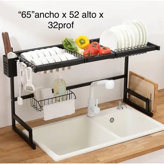 Platera Escurridor Armable Estante Acero Inoxidable
