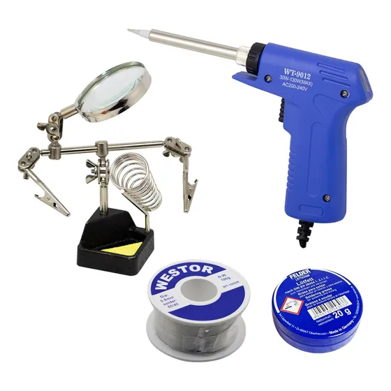 Kit Cautín + Soporte + Pasta + Estaño Wt-9012-kit4 -mihaba