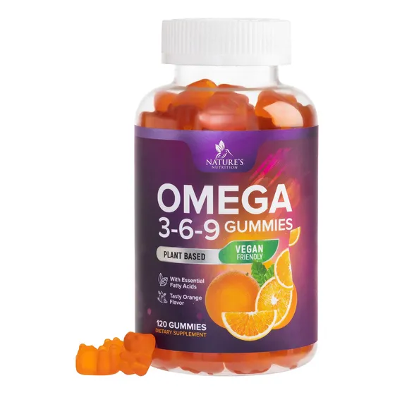 Suplemento Nature's Nutrition Omega 3 6 9 Gomitas Veganas 12