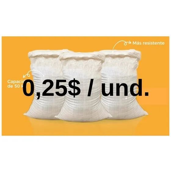 Sacos Polipropileno Plástico Tejidos 50kg  