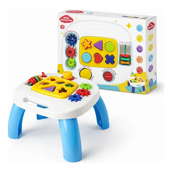 Mesinha Didática Infantil Educativa Interativa Bebê Kendy