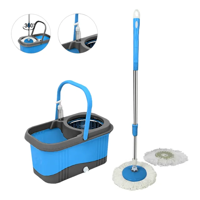 Balde Escurridor Trapeador 2 Mopas + Dispensador