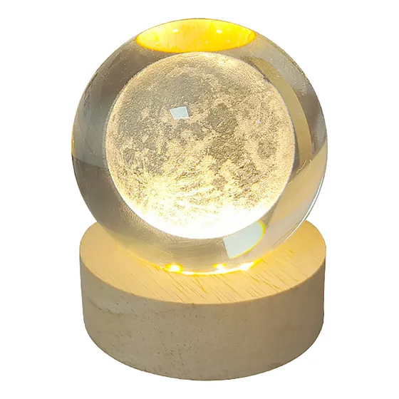 -luz De Cristal Noturna Da Lua Para Decoração De Interiores