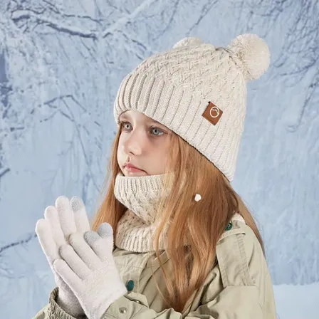 Conjunto De Gorro, Guantes Y Bufanda Para Niñas (calidad)