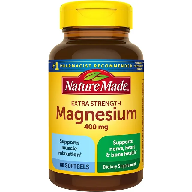 Magnesio 400 Mg De Alta Potencia Nature Made 60 Softgel