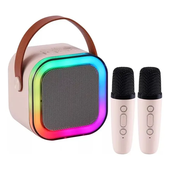 Corneta Portátil Karaoke Micrófono Bluetooth Altavoz Inalámb