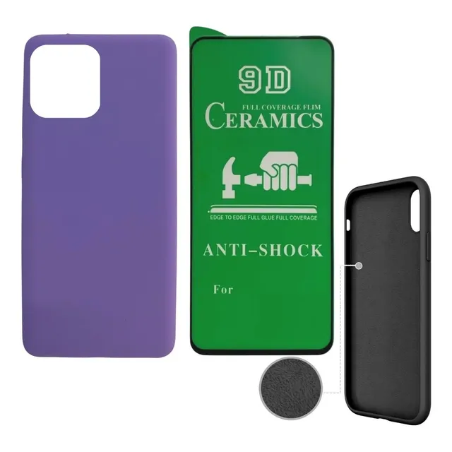 Funda Forro Estuche Silicone Case + Vidrio Cerámica