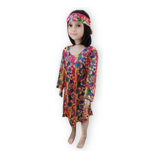 Disfraz De Hippie Para Niña Fiesta 70s Retro Disfraz De Hippie Para Niña Fiesta 70s Retro