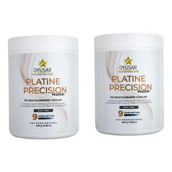 Kit 2 Pó Descolorante Capilar Precision Platine Master 500g