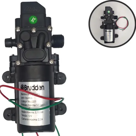 Bomba De Diafragma 3,1l Pulverizador Ssb20 Elétrico Brudden Preto