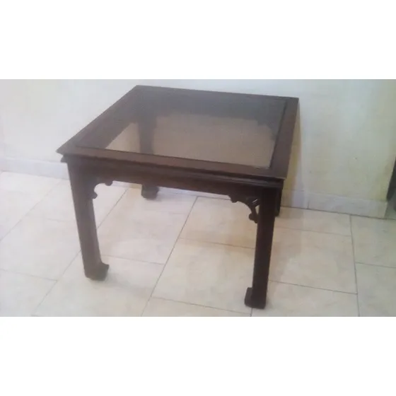 Mesa Cuadrada Vidrio Sala Auxiliar Centro