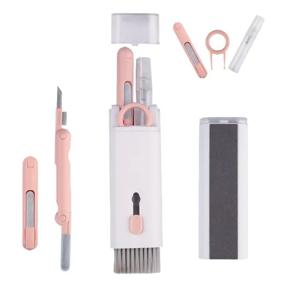 Kit Escova Limpeza Notebook Celular Teclado Fone Pc 7 Em 1