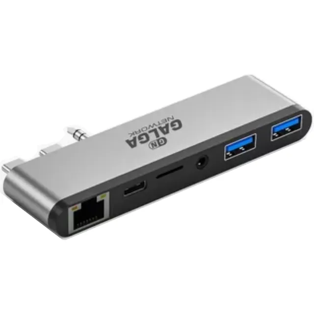 Hub Adaptador Macbook Pro M1 2021/22 Rj45 Jack Audio Tipo C