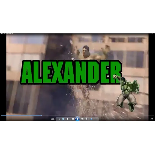 Invitación En Vídeo Hulk Marvel Animado Tarjeta Cumpleaños